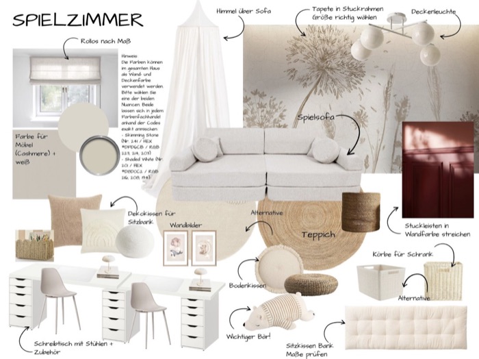 Moodboard for a children's room